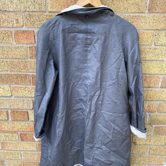 Vintage 1998 Bianca Nygord Linen Shell Designer Jacket Gray - Picture 8 of 14